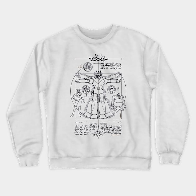 193 Great Mazinger DaVinci Crewneck Sweatshirt by Yexart